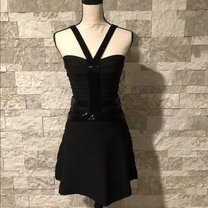 Herve Ledger black beaded dress sz M